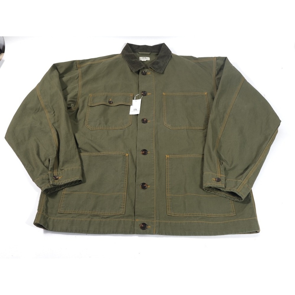 Gardenheir Barn Jacket Men XXL Moss Green Waxed Cotton Canvas Workwear Utility
